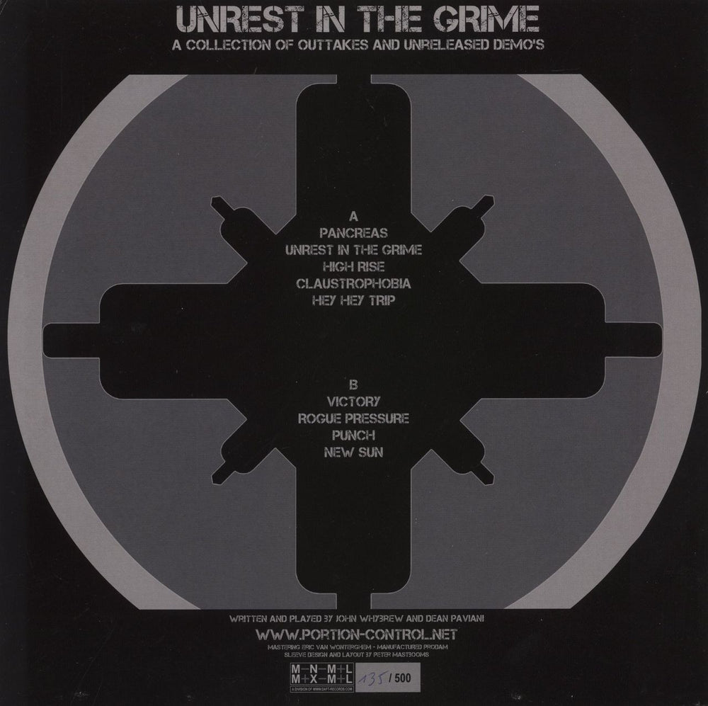 Portion Control Unrest In The Grime + CD Belgian vinyl LP album (LP record)