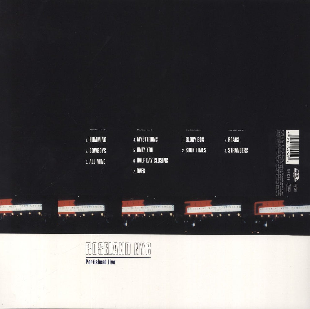 Portishead Roseland NYC Live - 180gram Vinyl UK 2-LP vinyl record set (Double LP Album) 731455942415