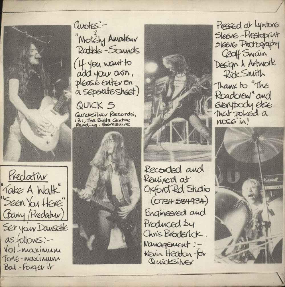 Predatür Seen You Here / Take A Walk UK 7" vinyl single (7 inch record / 45)