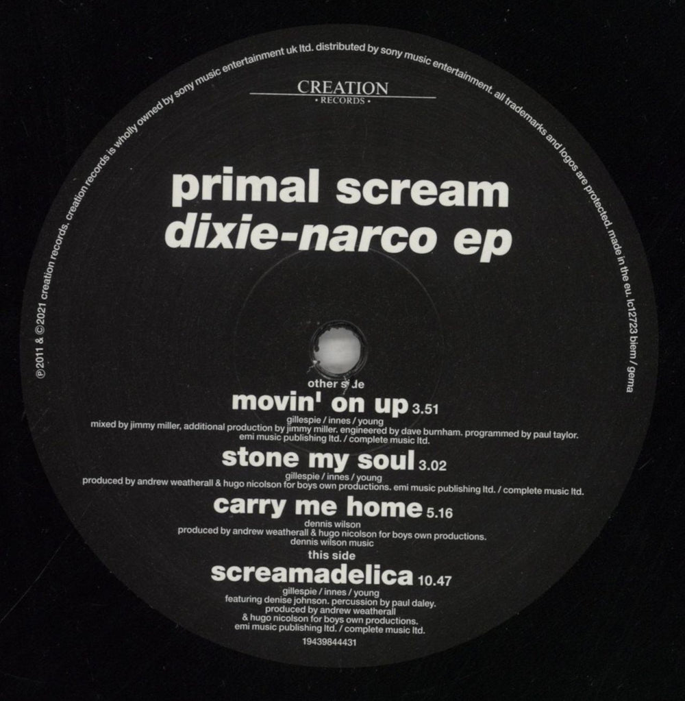 Primal Scream Dixie-Narco EP - RSD21 UK 12" vinyl single (12 inch record / Maxi-single) PML12DI850162