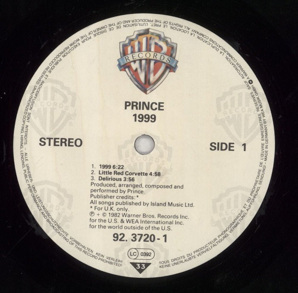 Prince 1999 - Nineteen Ninety Nine UK 2-LP vinyl record set (Double LP Album) PRI2LNI03413