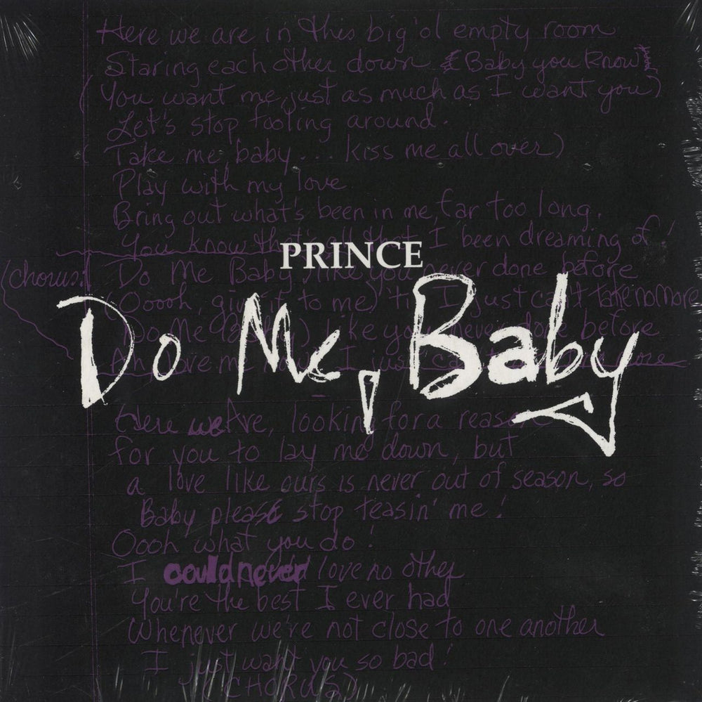 Prince Do Me, Baby - Purple Vinyl + Demo Cassette - Sealed US 7" vinyl single (7 inch record / 45) 081227882112/081227882129