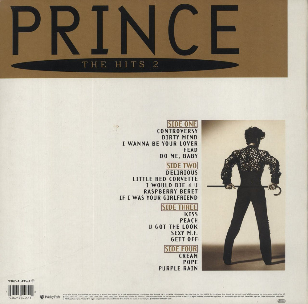 Prince The Hits 2 - VG German 2-LP vinyl record set (Double LP Album) 093624543510