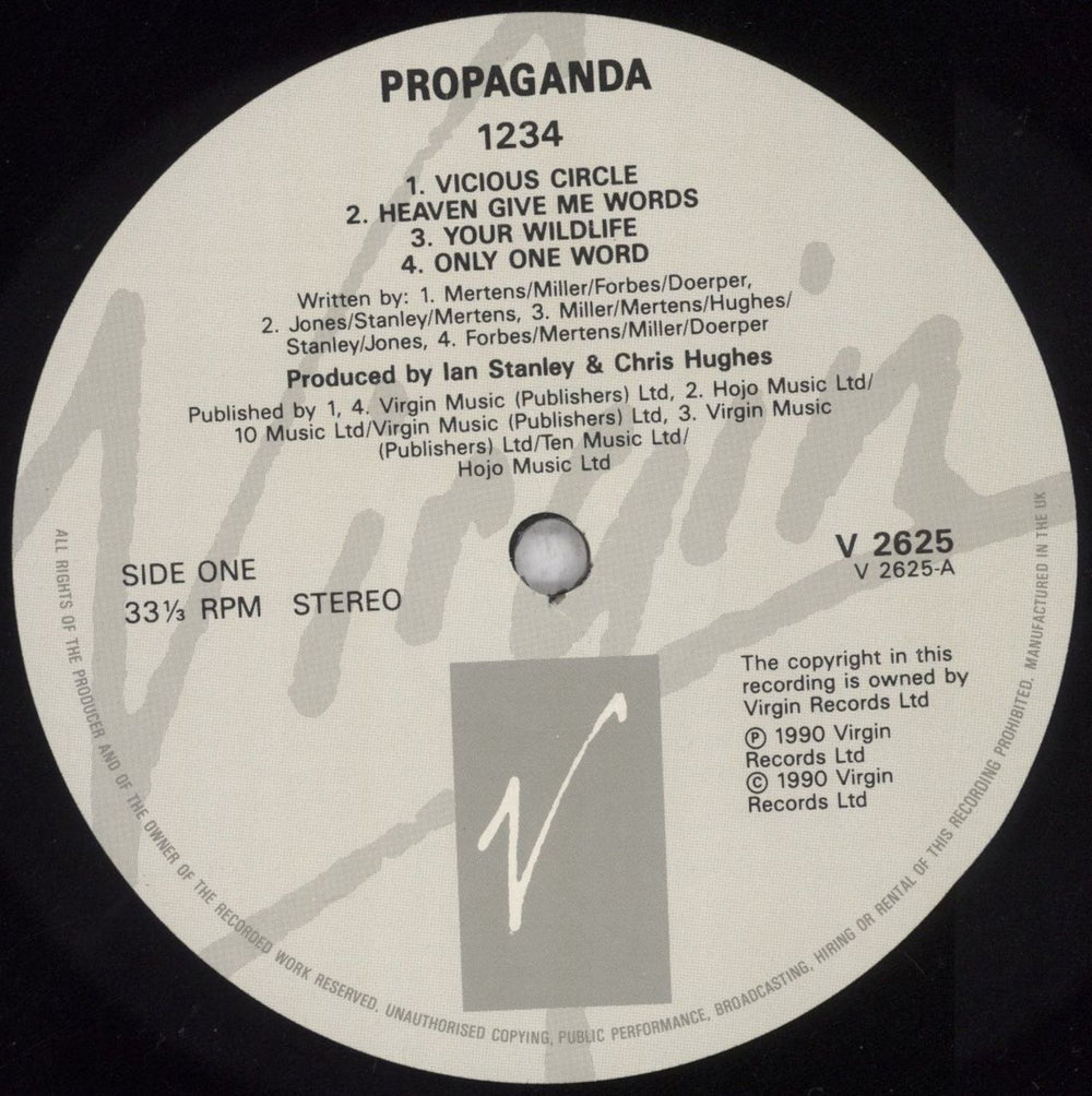 Propaganda 1234 (One, Two, Three, Four) - Hype stickered sleeve UK vinyl LP album (LP record) PROLPON844929