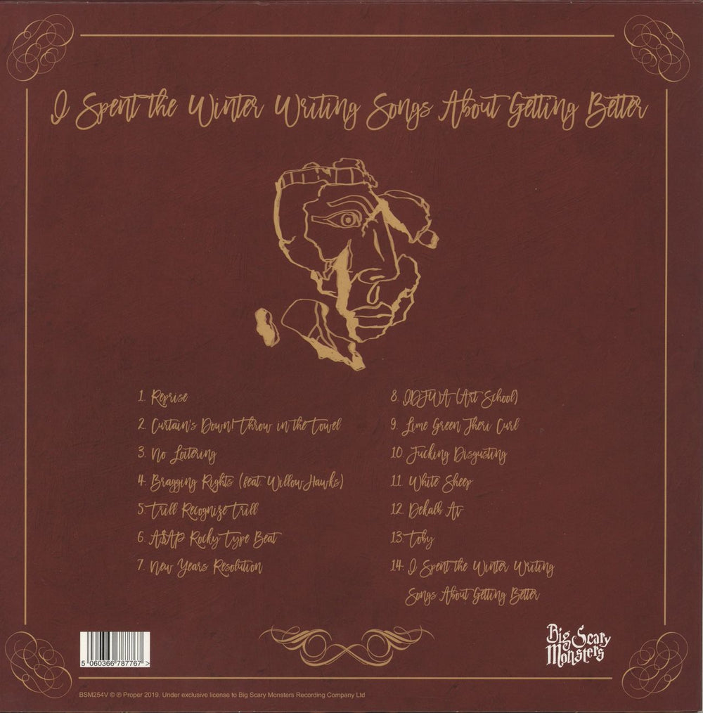 Proper. I Spent The Winter Writing Songs About Getting Better - Cream & Pink Swirl Vinyl UK vinyl LP album (LP record) 5060366787767