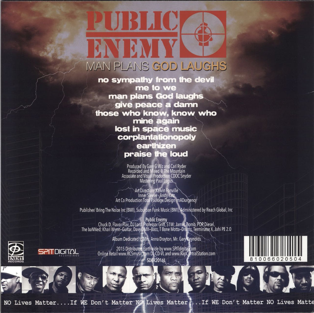 Public Enemy Man Plans God Laughs - EX UK vinyl LP album (LP record) 810066020504