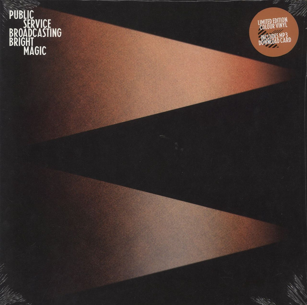 Public Service Broadcasting Bright Magic - Orange & Black Marbled - Sealed + Autographed Print UK vinyl LP album (LP record) PIASR1230LP