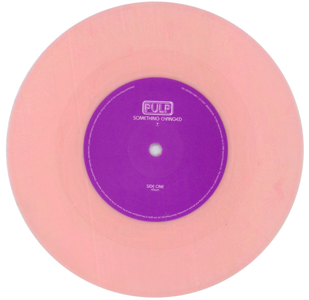 Pulp Something Changed - Pink Vinyl UK 7" vinyl single (7 inch record / 45) PUL07SO73992