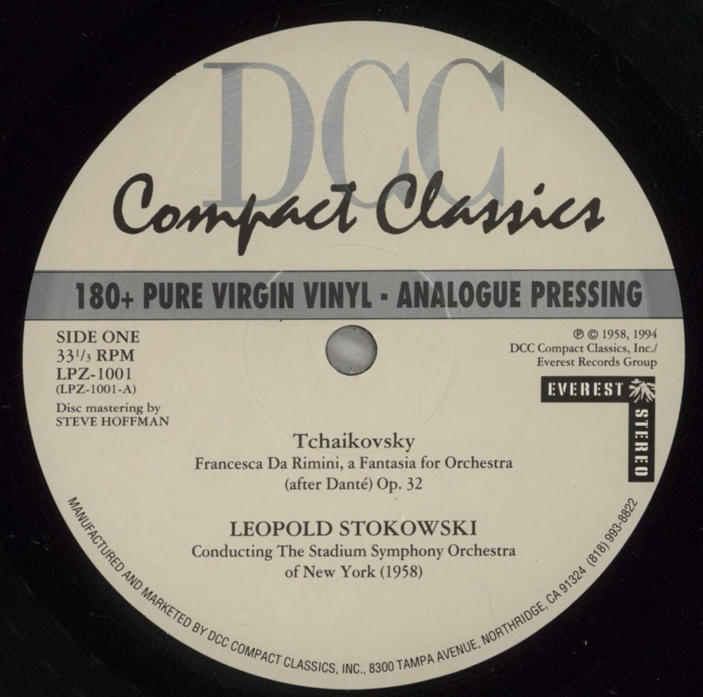 Pyotr Ilyich Tchaikovsky Leopold Stokowski Conducting – Francesca Da Rimini/Hamlet - 180gm US vinyl LP album (LP record) T3NLPLE881154