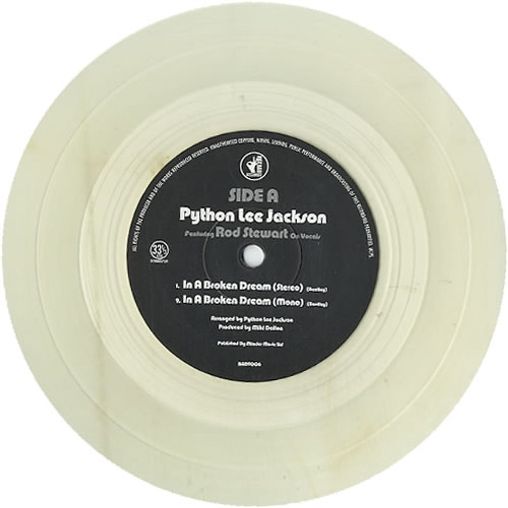 Python Lee Jackson In A Broken Dream - RSD 15 - Clear Vinyl UK 7" vinyl single (7 inch record / 45) PLJ07IN627928