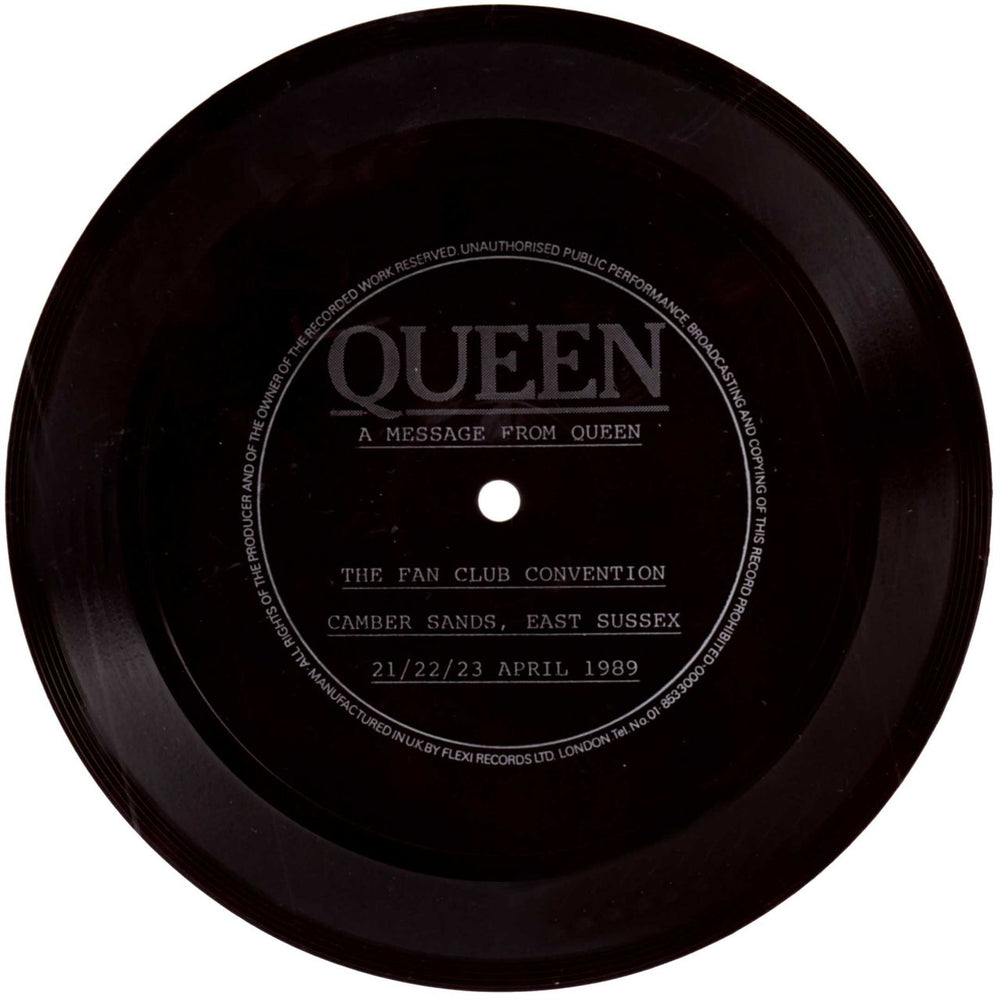 Queen A Message From Queen UK Promo 7" vinyl single (7 inch record / 45) FLEXI