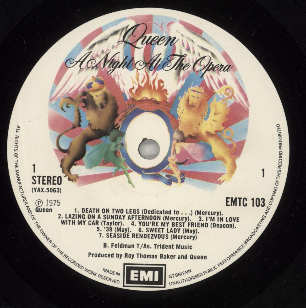 Queen A Night At The Opera - 1st - EX UK Vinyl LP — RareVinyl.com