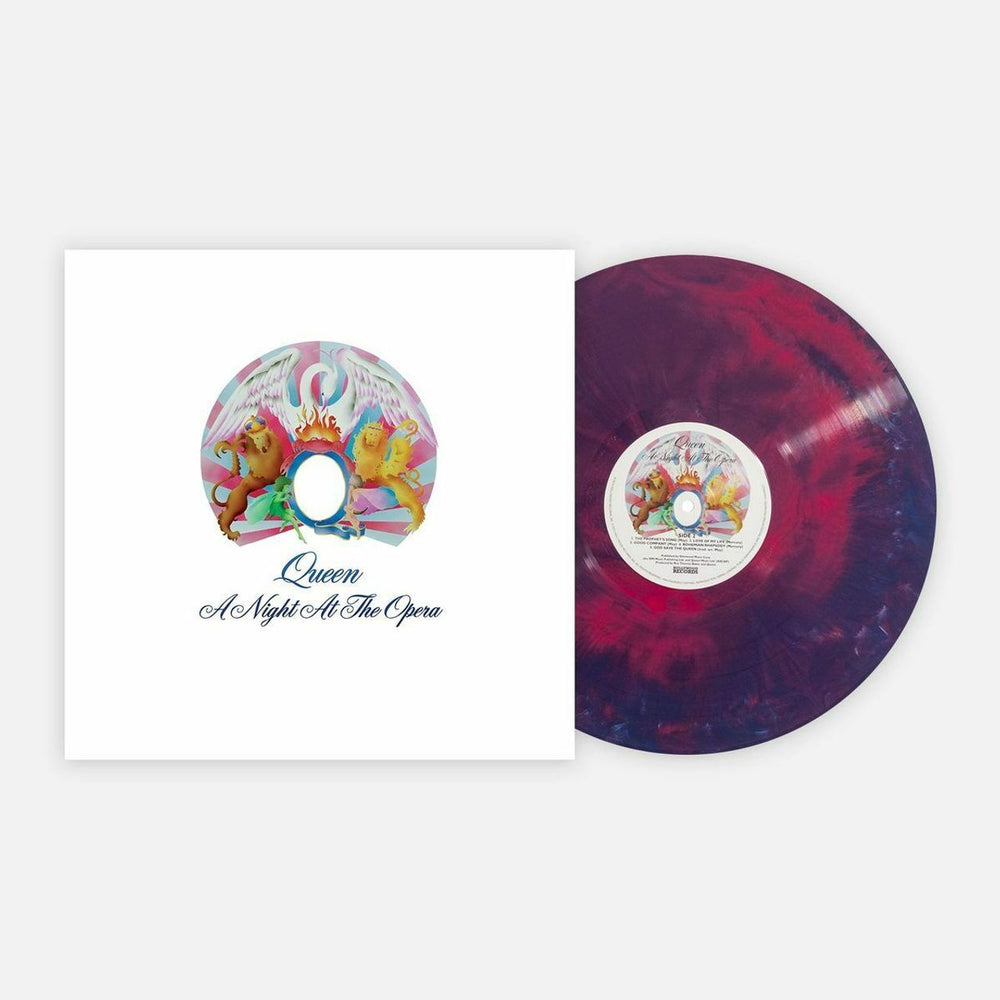 Queen A Night At The Opera - Purple Galaxy Vinyl - 2nd US vinyl LP album (LP record) QUELPAN786851