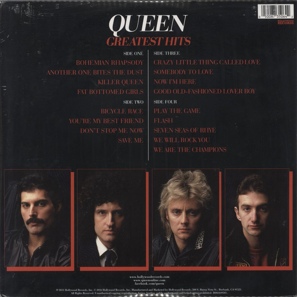 Queen Greatest Hits - 180 Gram Vinyl - Sealed US 2-LP vinyl record set (Double LP Album) 050087350642