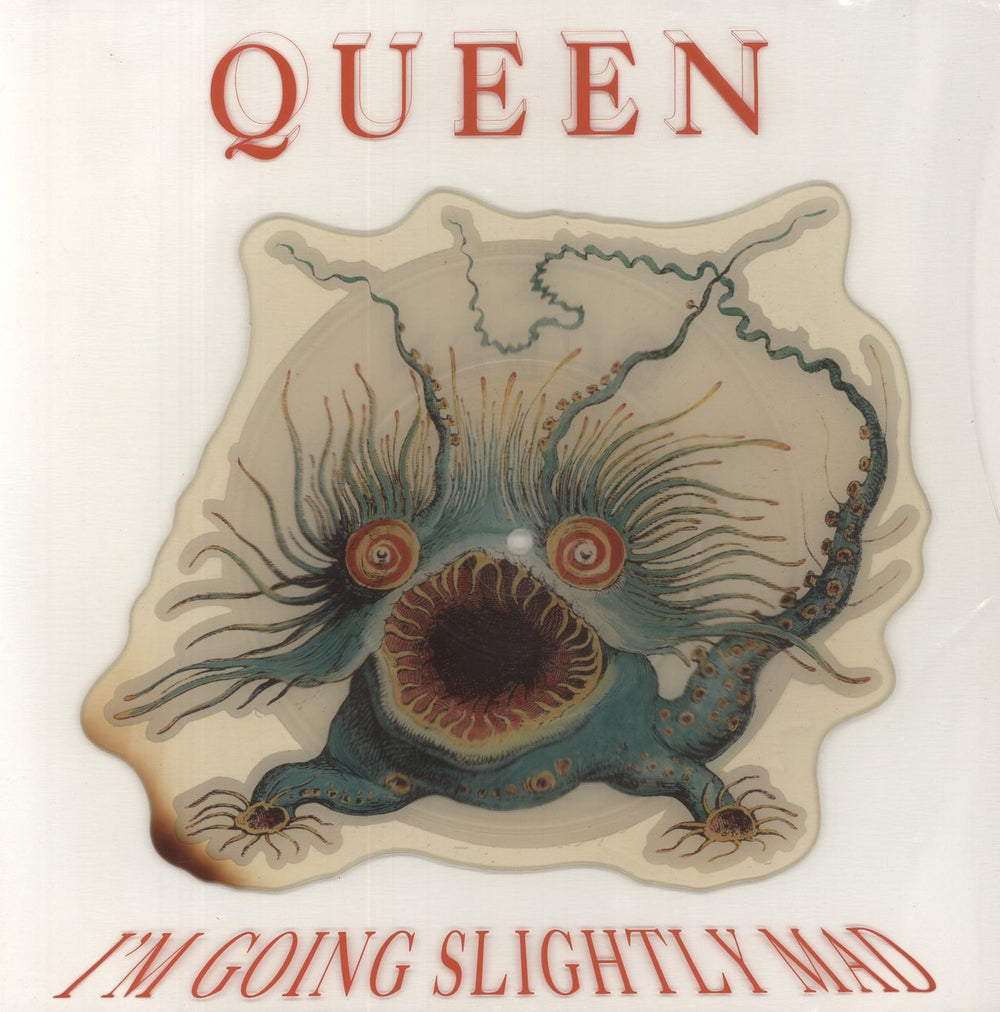 Queen I'm Going Slightly Mad - Tea Stain UK shaped picture disc (picture disc vinyl record) QUEENPD17