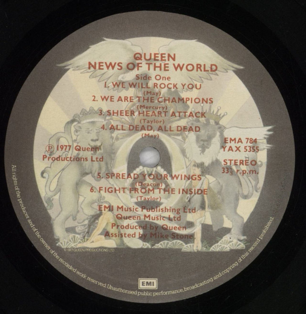 Queen News Of The World Singapore vinyl LP album (LP record) QUELPNE835465