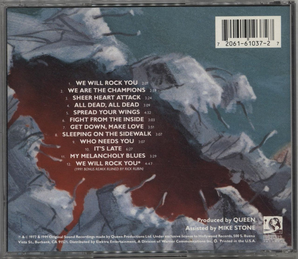 Queen News Of The World US CD album (CDLP) 720616103727