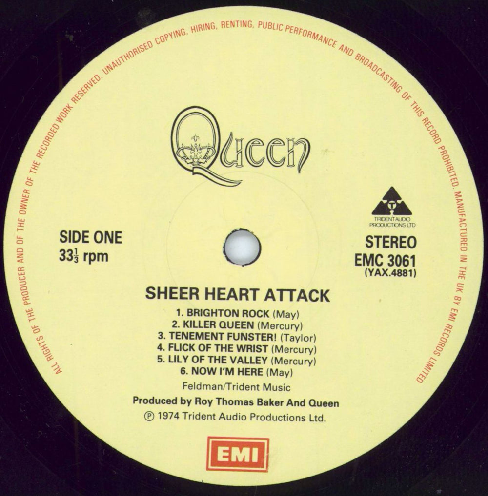 Queen Sheer Heart Attack - 3rd UK vinyl LP album (LP record) QUELPSH657995