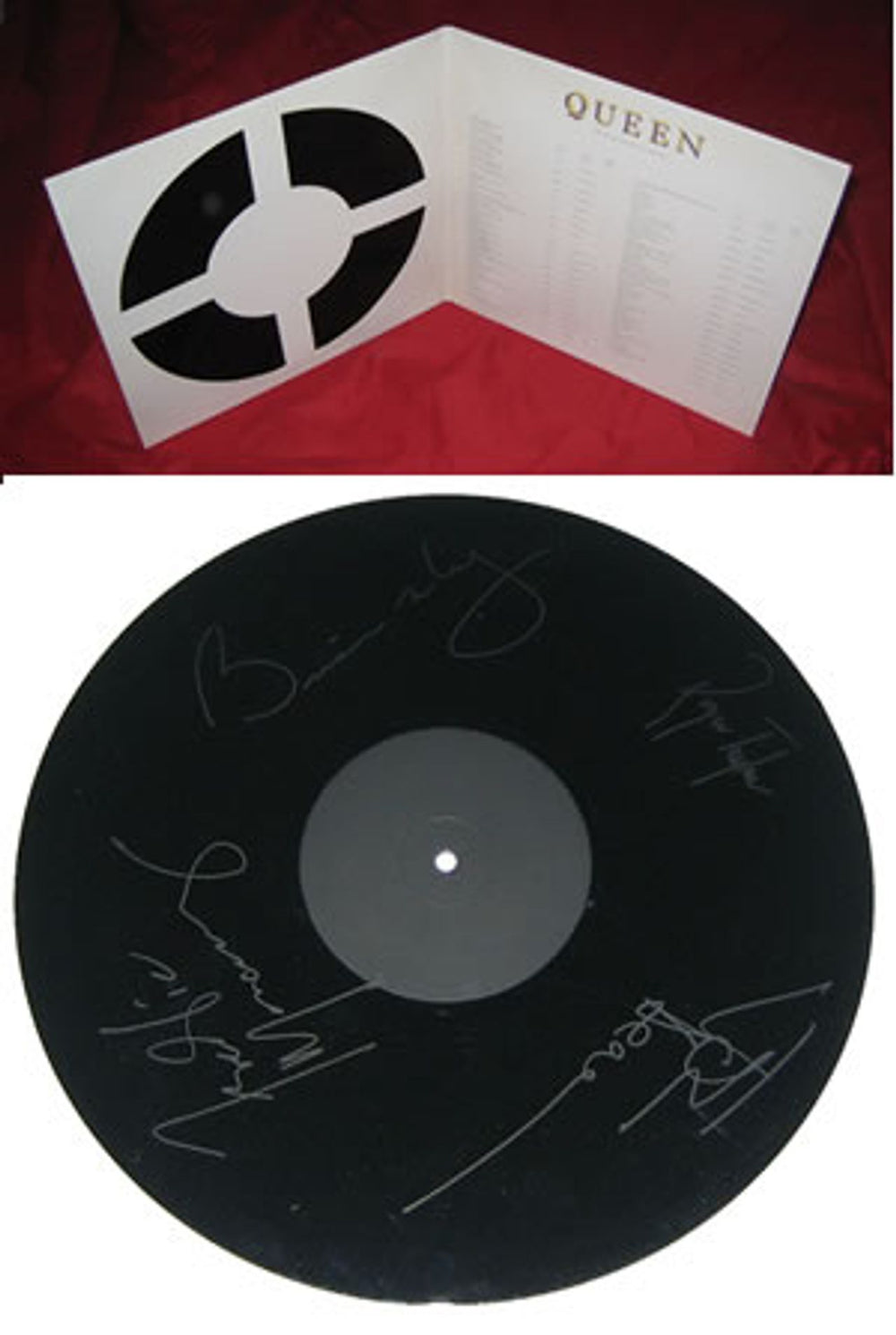 Queen The Show Must Go On - Etched UK 12" vinyl single (12 inch record / Maxi-single) QUE12TH30707