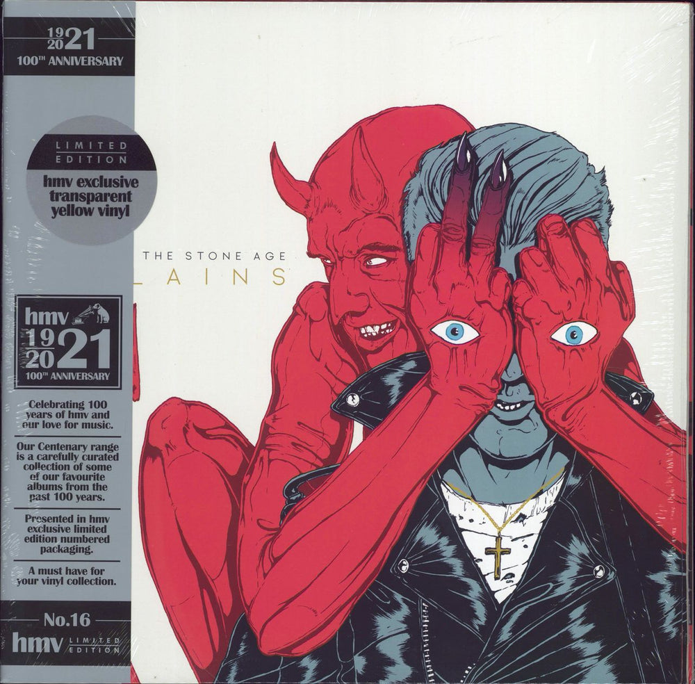 Queens Of The Stone Age Villains: HMV Centenary - Yellow Vinyl - Sealed UK 2-LP vinyl record set (Double LP Album) OLE1125LPE