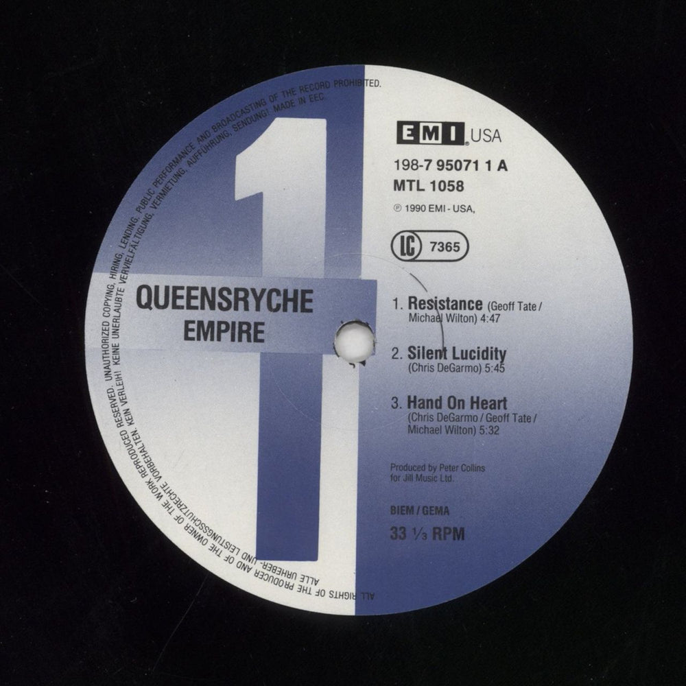 Queensryche Empire - VG German 2-LP vinyl record set (Double LP Album) QRY2LEM720550