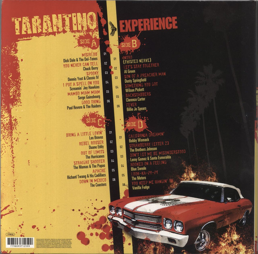 Quentin Tarantino The Tarantino Experience - 180gm Red & Yellow Vinyl UK 2-LP vinyl record set (Double LP Album)