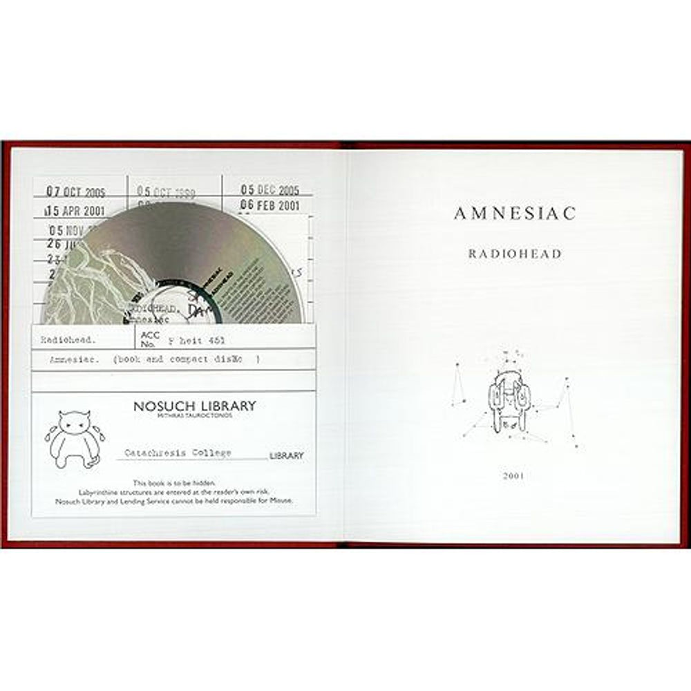Radiohead Amnesiac Library Pack UK CD album (CDLP) R-HCDAM187032