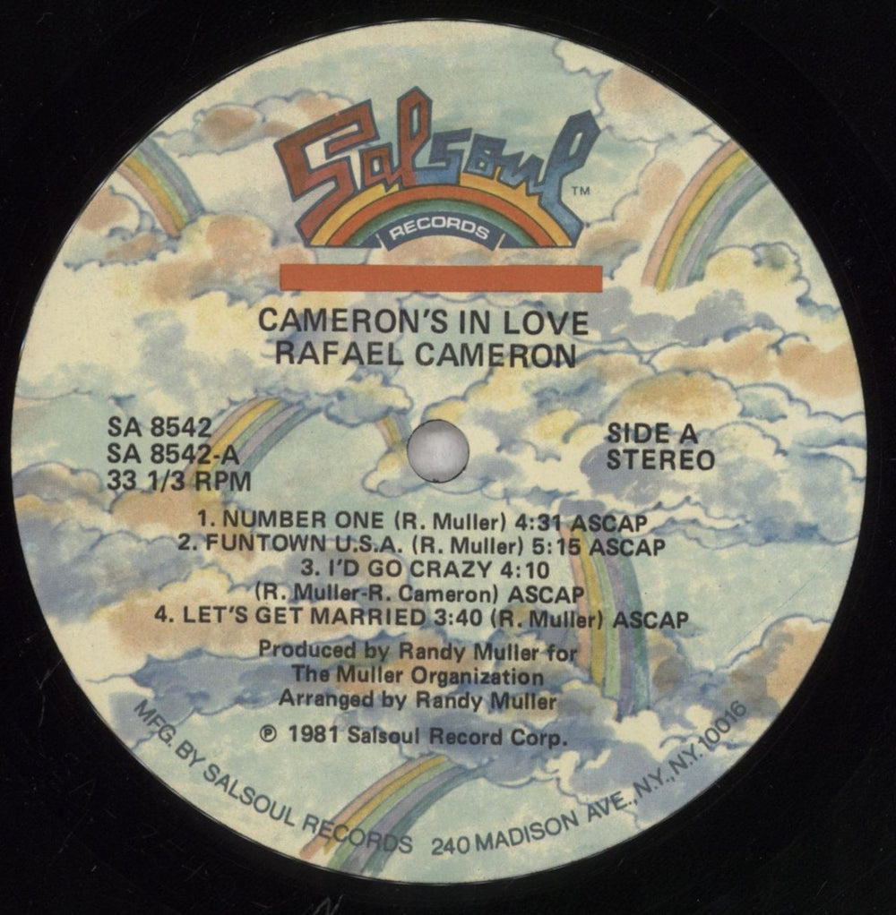 Rafael Cameron Cameron's In Love US vinyl LP album (LP record) 1G9LPCA838903