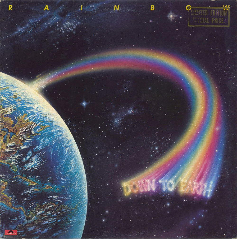 Rainbow Down To Earth - Black Vinyl UK vinyl LP album (LP record) POLD5023