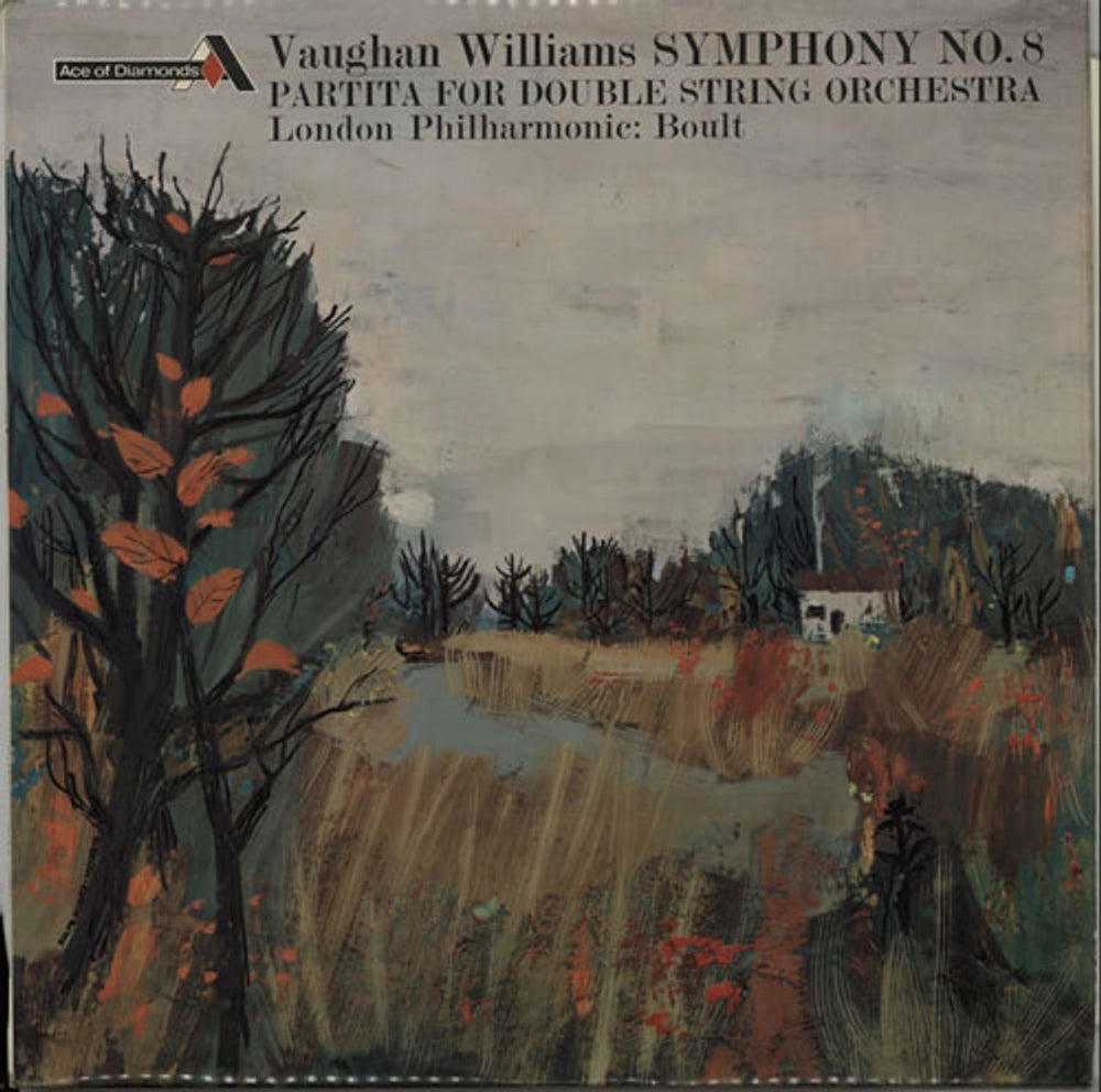 Ralph Vaughan Williams Symphony No. 8 / Partita For Double String Orchestra UK vinyl LP album (LP record) SDD199