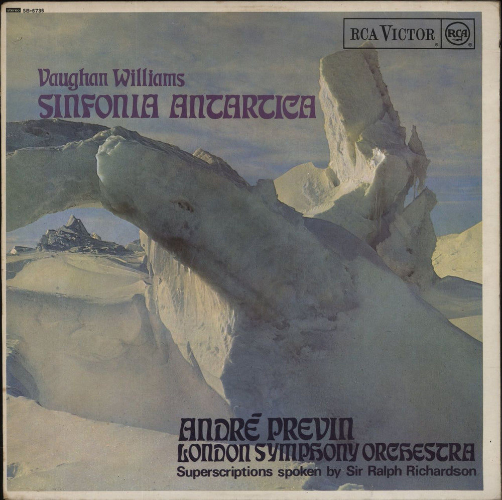 Ralph Vaughan Williams Vaughan Williams: Sinfonia Antartica UK vinyl LP album (LP record) SB-6736