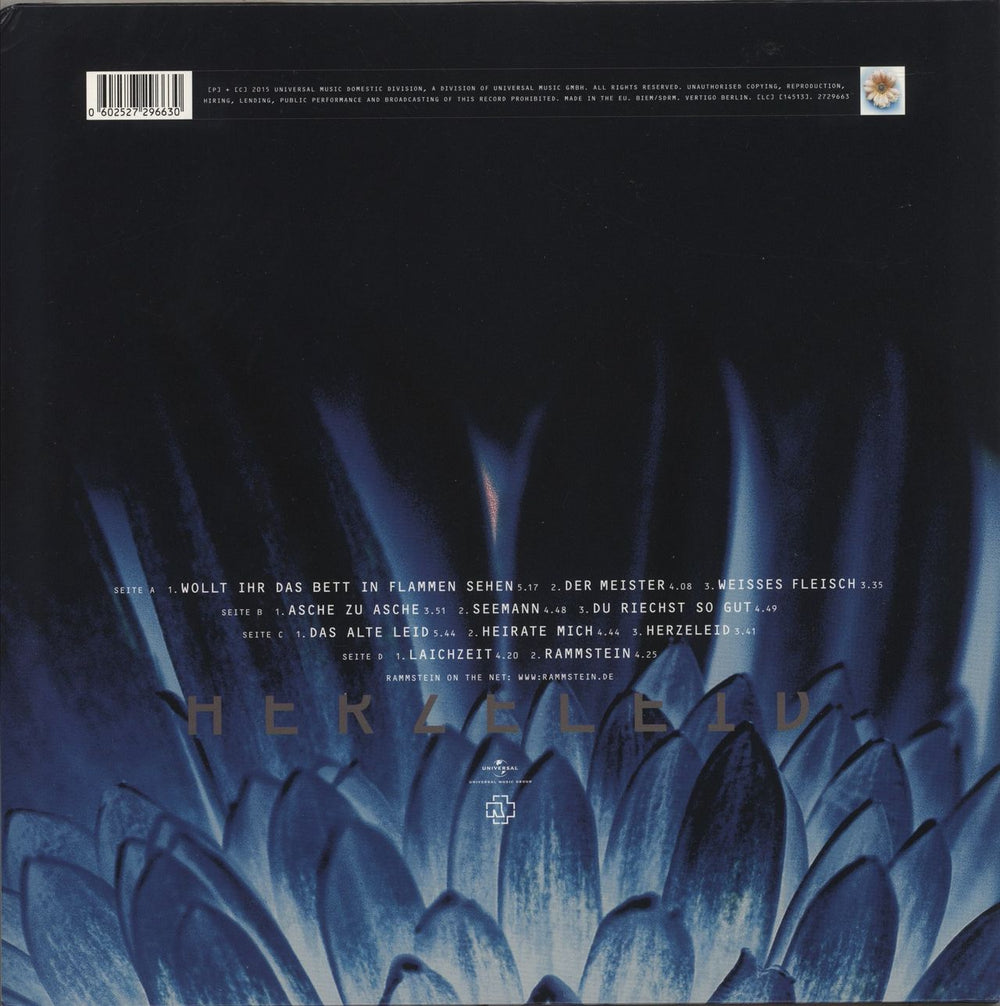 Rammstein Herzeleid - 180gram + Booklet UK 2-LP vinyl record set (Double LP Album) 602527296630