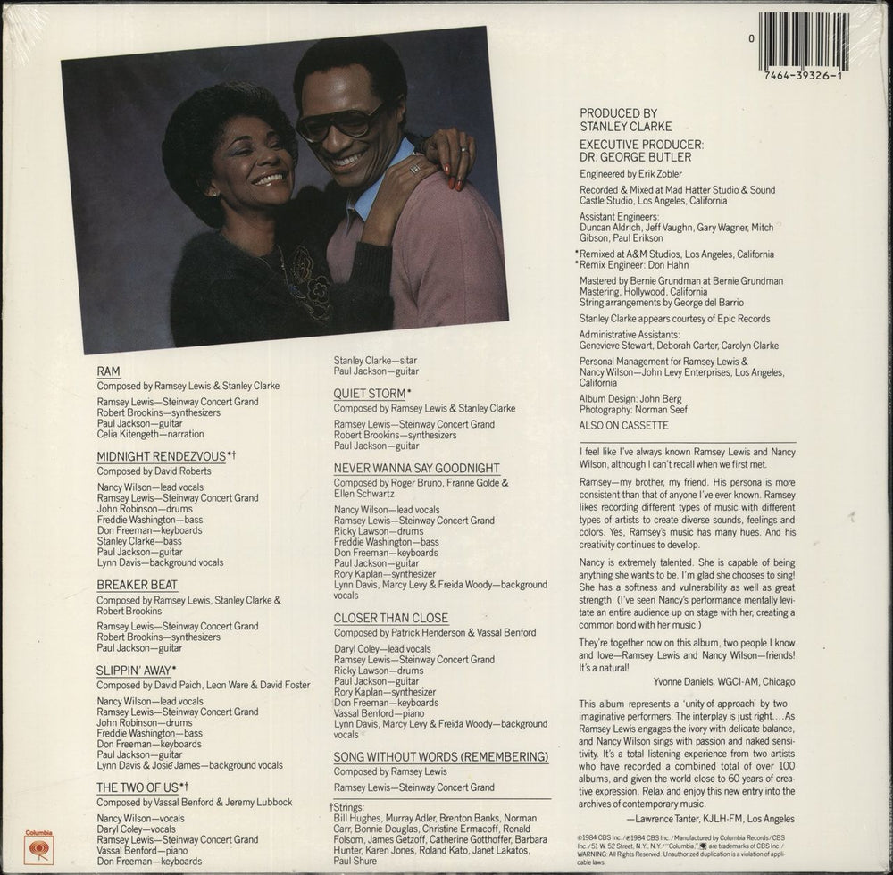 Ramsey Lewis The Two Of Us - Shrink US vinyl LP album (LP record)