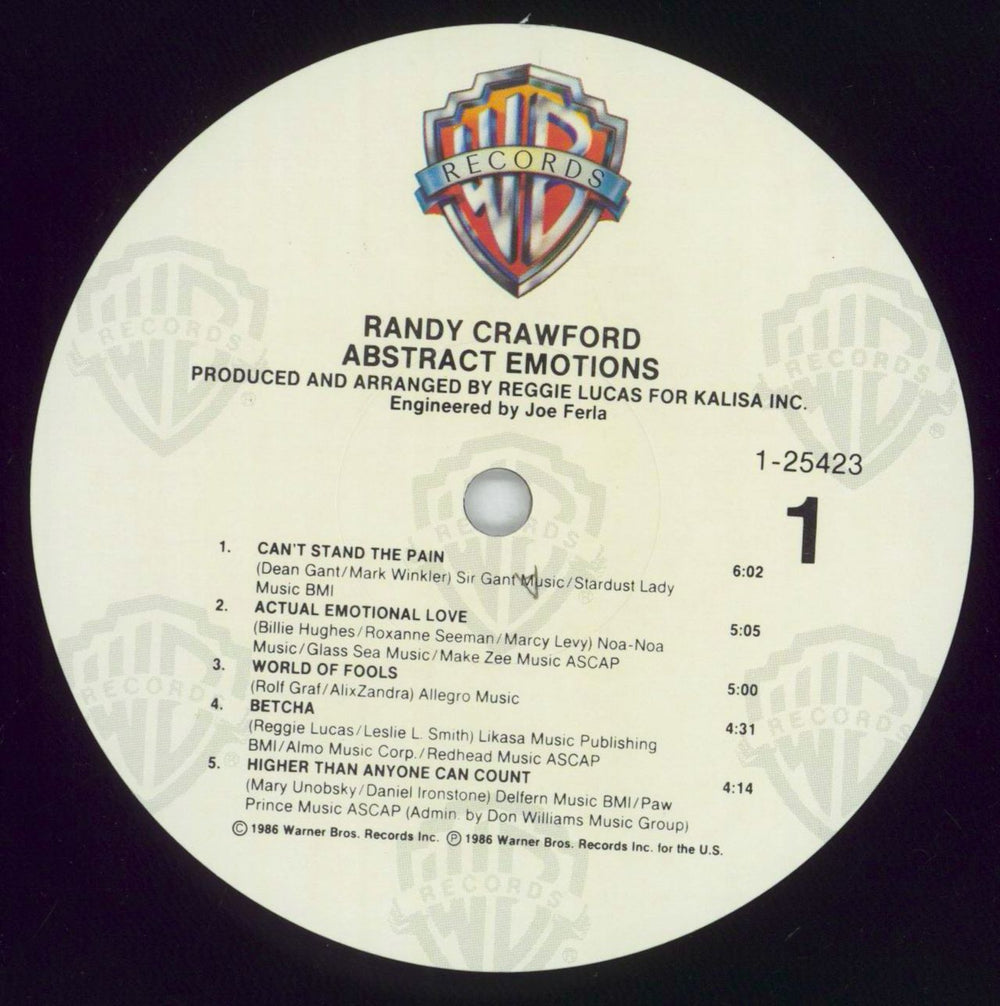 Randy Crawford Abstract Emotions US vinyl LP album (LP record) RCWLPAB848738