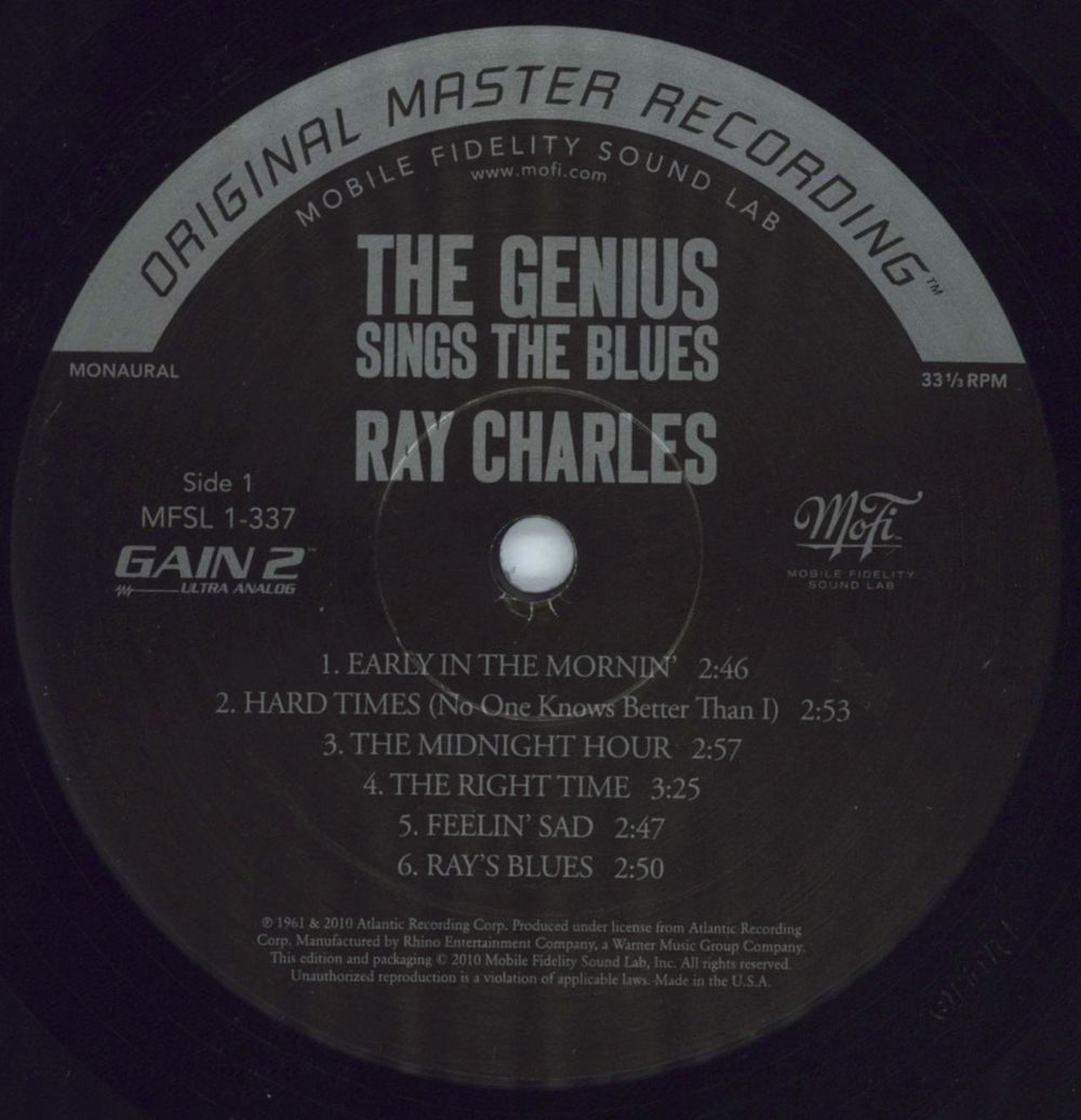 Ray Charles The Genius Sings The Blues US vinyl LP album (LP record) RYHLPTH803509