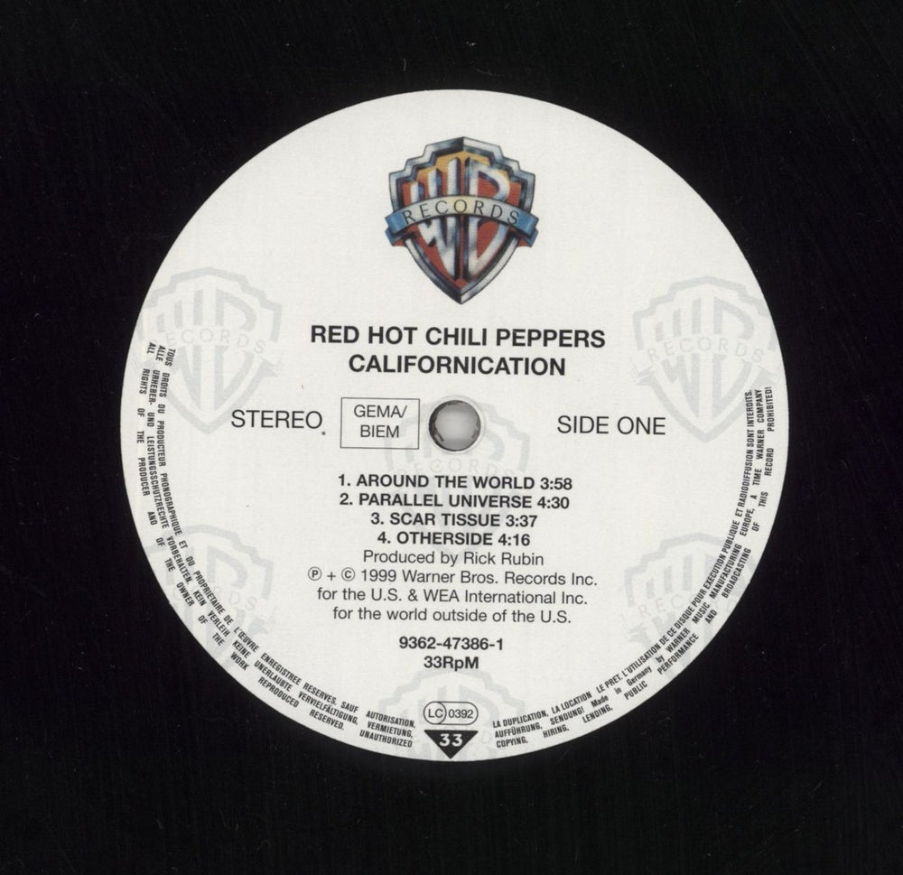 Red Hot Chili Peppers Californication - EX German 2-LP vinyl record set (Double LP Album) 093624738619