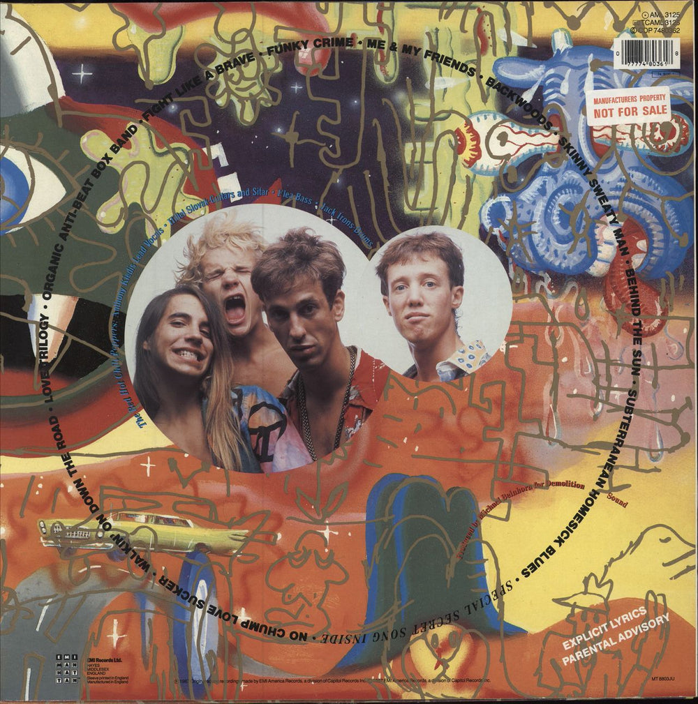 Red Hot Chili Peppers The Uplift Mofo Party Plan - Promo stickered UK vinyl LP album (LP record) 077774803618