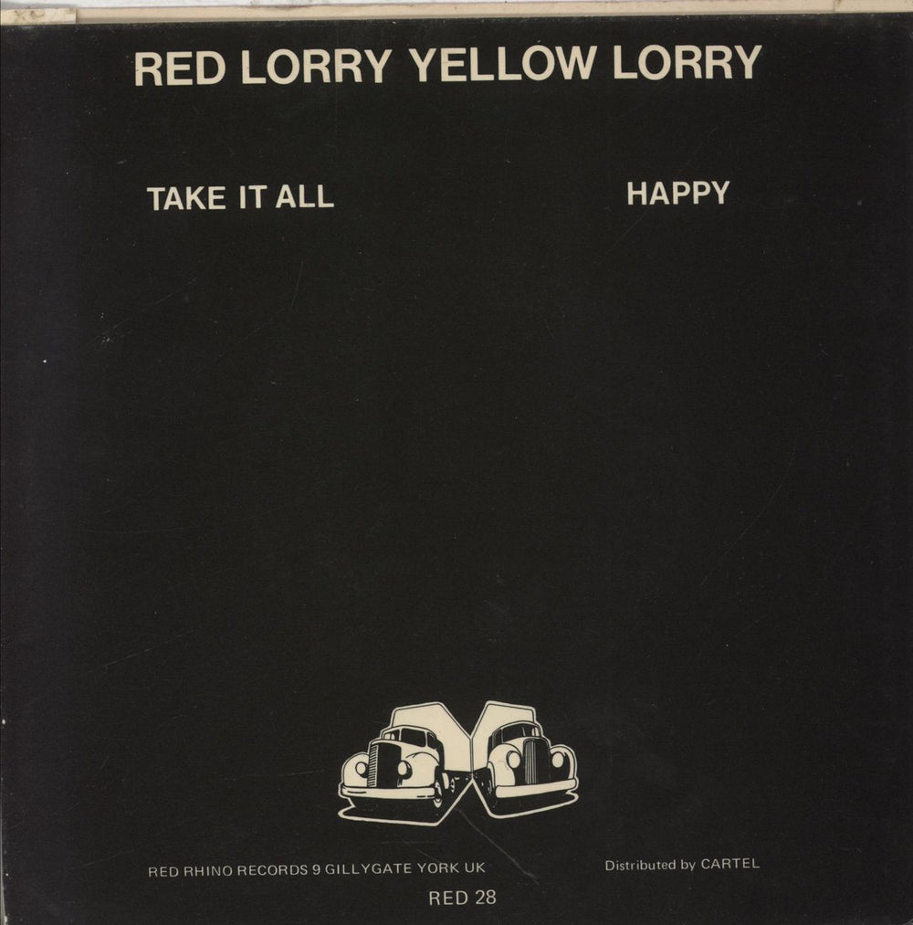 Red Lorry, Yellow Lorry Take It All UK 7" vinyl single (7 inch record / 45)