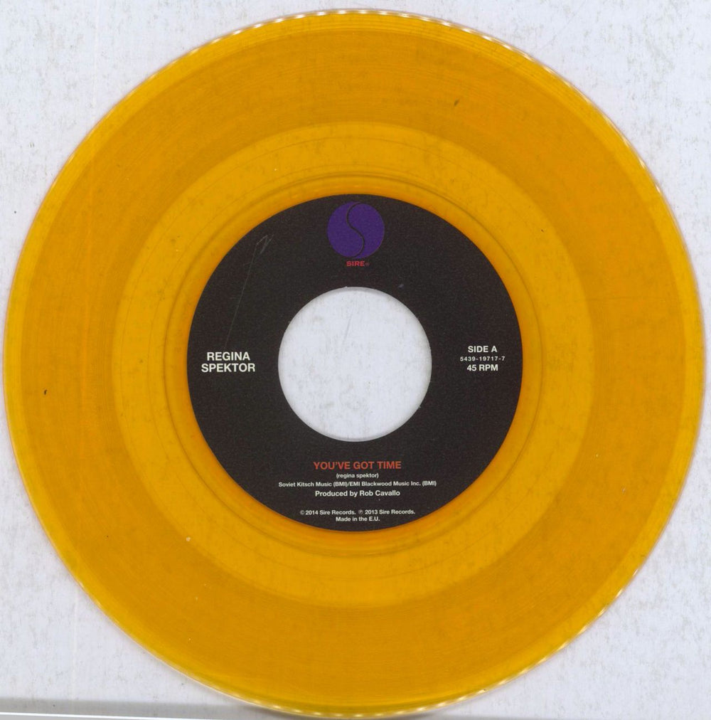 Regina Spektor You've Got Me - RSD14 - Orange Vinyl UK 7" vinyl single (7 inch record / 45) RGK07YO832747