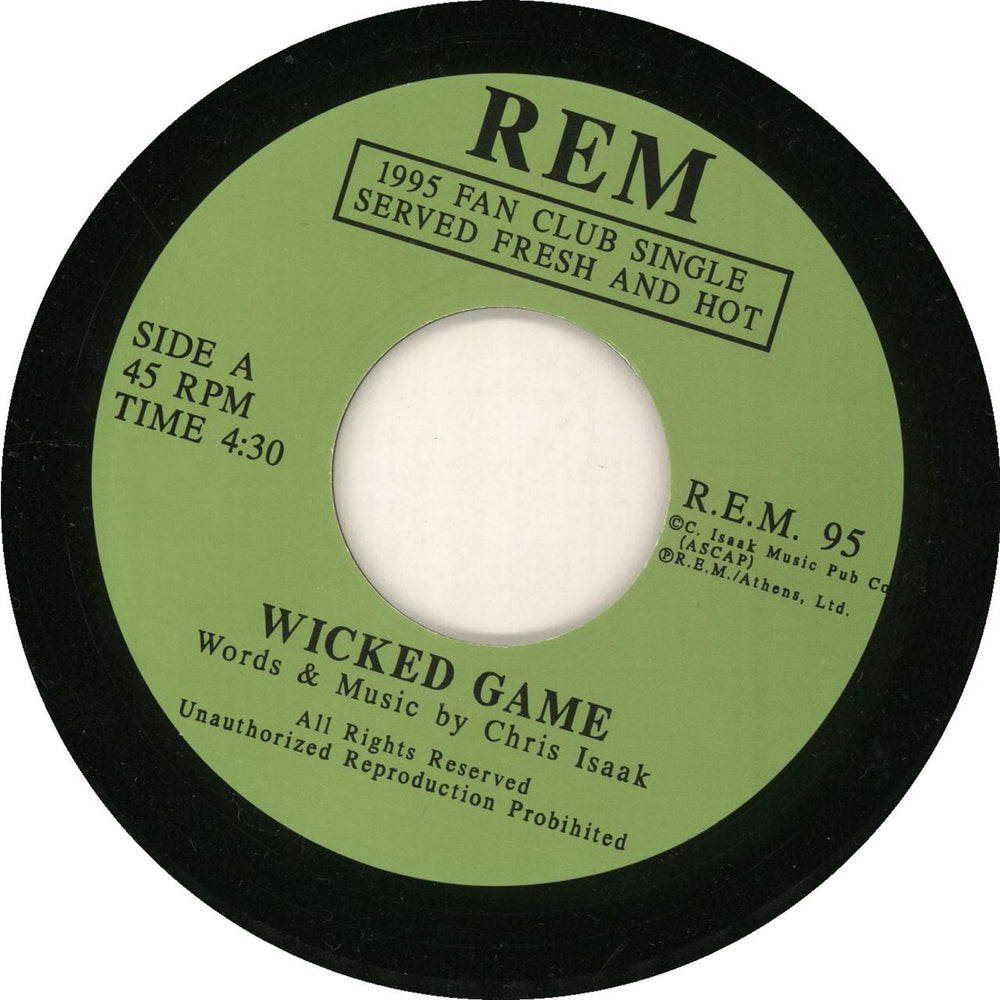 REM Wicked Game - Complete + Mailer US Promo 7" vinyl single (7 inch record / 45) REM07WI70891