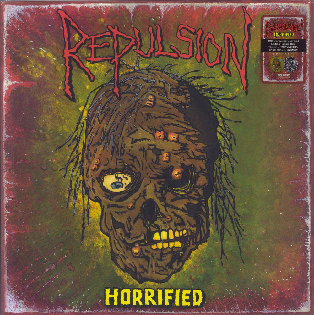 Repulsion Horrified US picture disc LP (vinyl picture disc album) RR4174