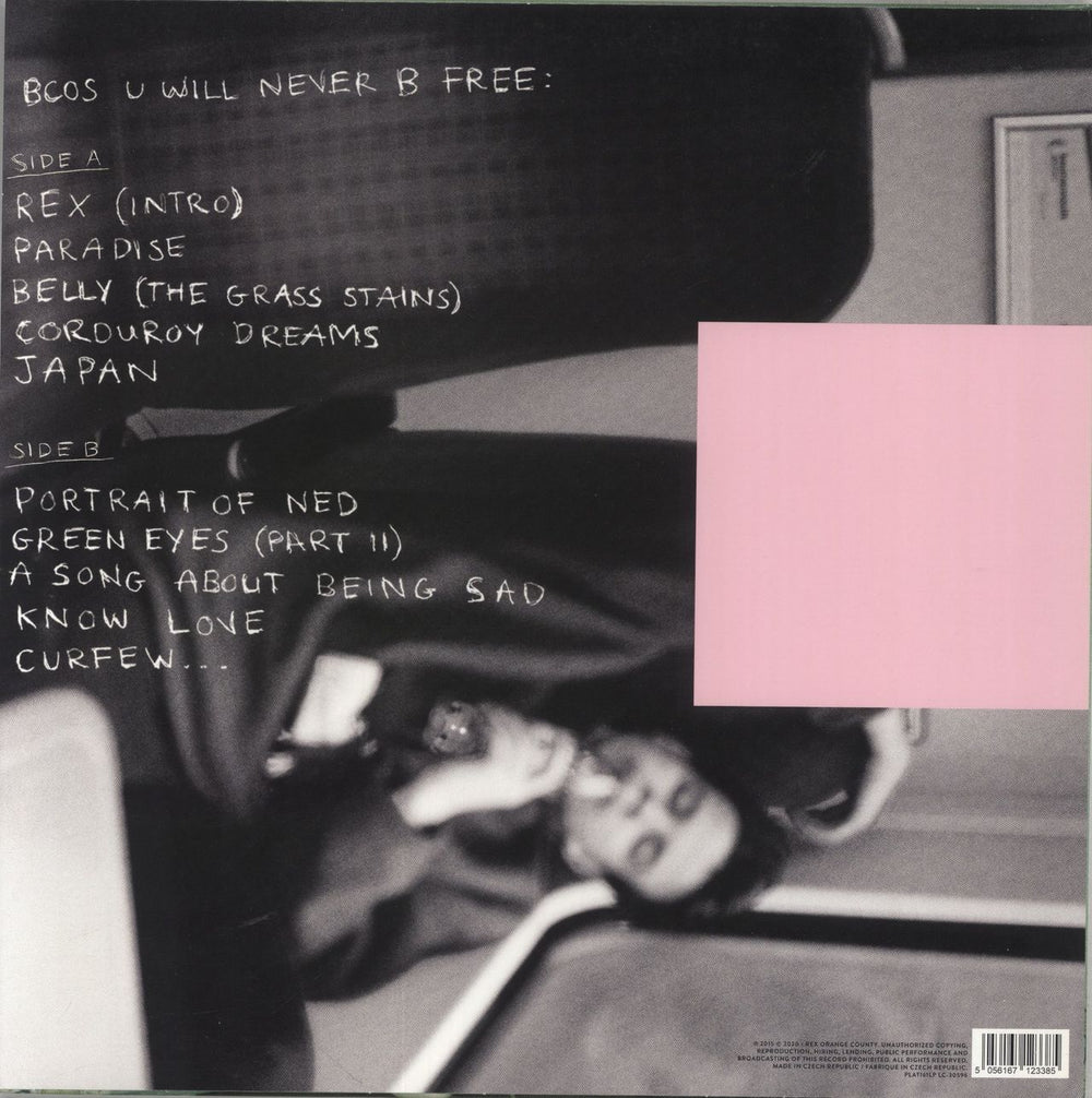 Rex Orange County Bcos U Will Never B Free - Pink Vinyl UK vinyl LP album (LP record)