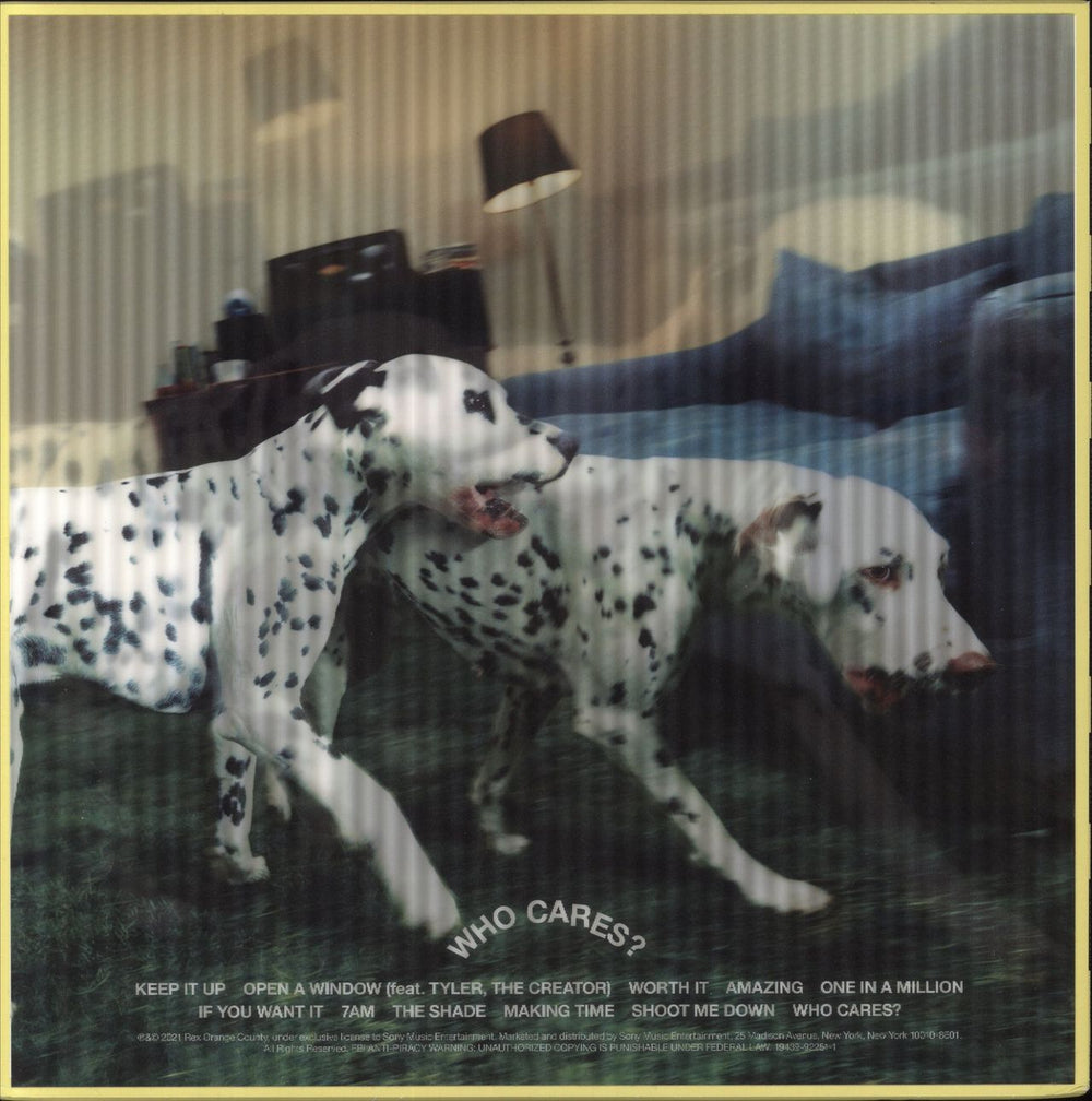Rex Orange County Who Cares? - Lenticular Cover + Signed Insert UK vinyl LP album (LP record) 194399487815