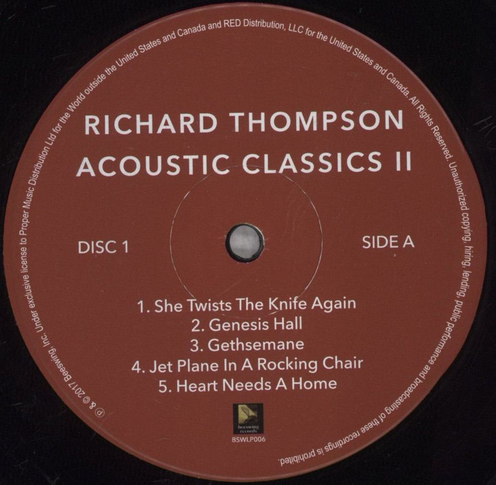 Richard Thompson Acoustic Classics II + Rarities US 3-LP vinyl record set (Triple LP Album) RTH3LAC846740