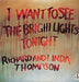 Richard Thompson I Want To See The Bright Lights Tonight Canadian vinyl LP album (LP record) CGLP4407