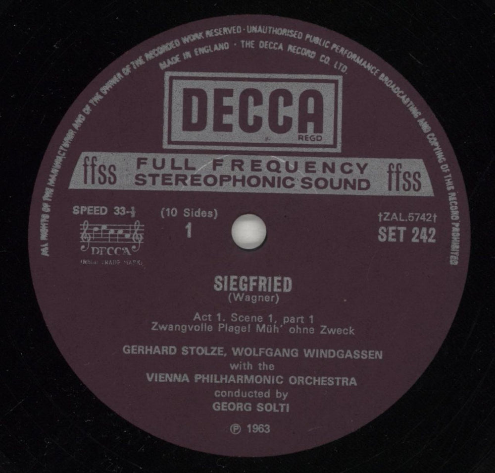 Richard Wagner Siegfried UK Vinyl Box Set WGXVXSI868114