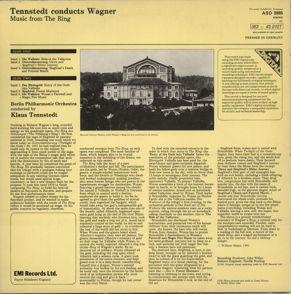 Richard Wagner Wagner: Music From The Ring German vinyl LP album (LP record)