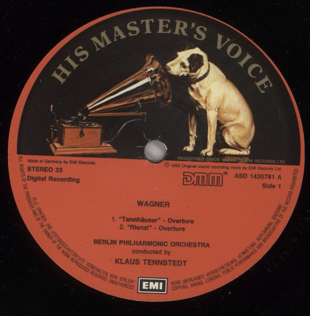 Richard Wagner Wagner: Overtures: Die Meistersinger, Tannhäuser, Rienzi, Lohengrin Vorspiele Zum 1. & 5. Aufzug German vinyl LP album (LP record) WGXLPWA875222