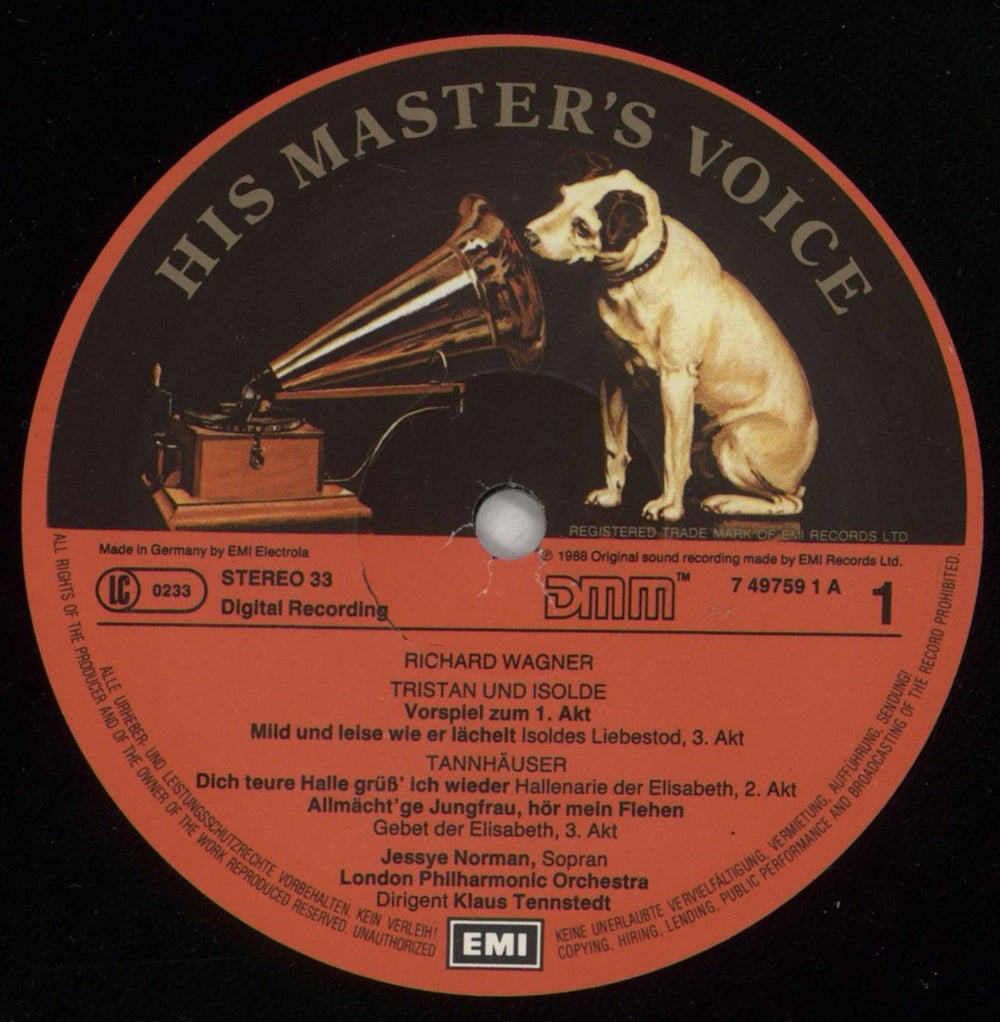 Richard Wagner Wagner: Szenen Aus: Tristan Und Isolde, Tannhäuser, Der Fliegende Holländer, Götterdämmerung German vinyl LP album (LP record) WGXLPWA878401