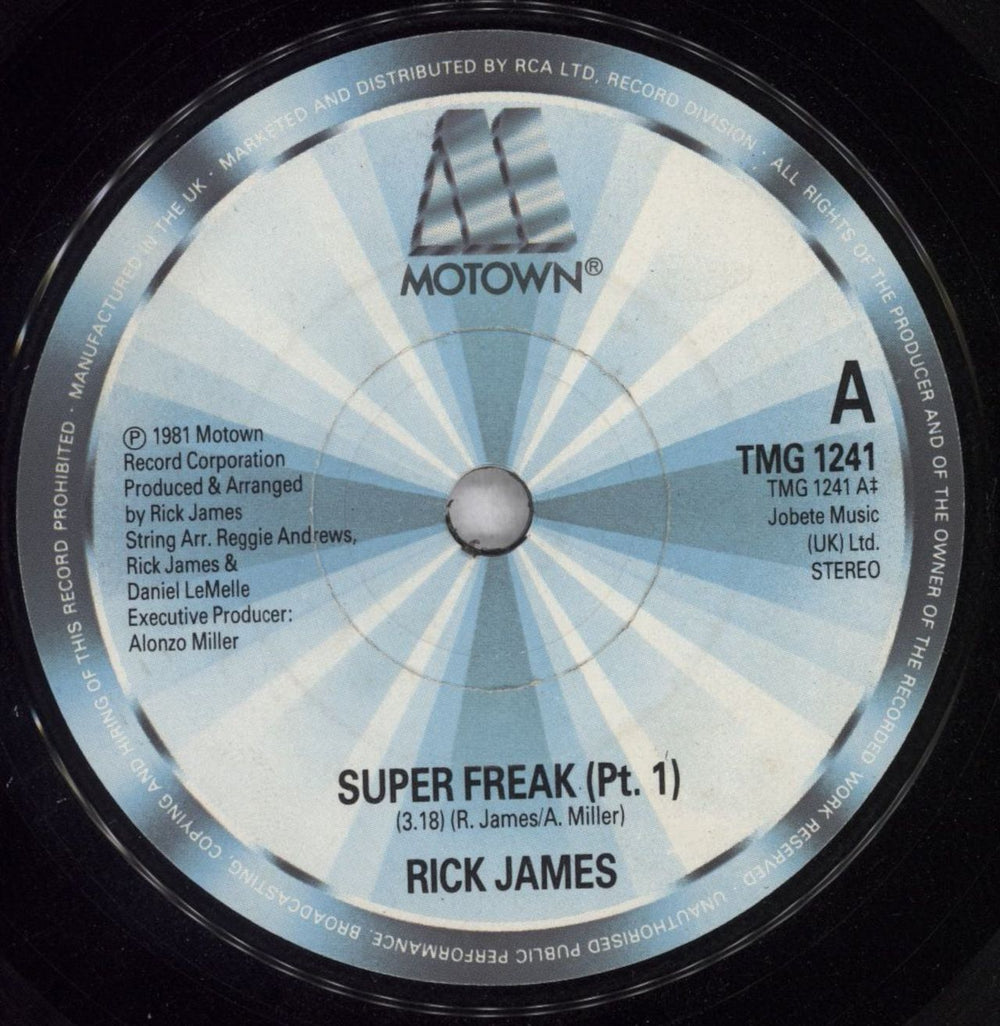 Rick James Super Freak UK 7" vinyl single (7 inch record / 45) TMG1241